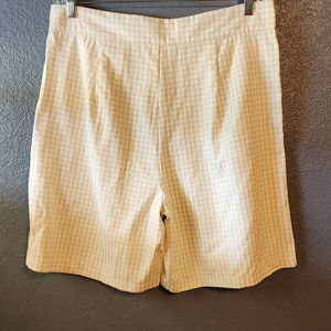 Cyrus Women's Taupe Gingham High Waist Shorts Size 8